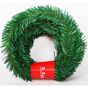 Mua Phụ kiện trang trí noel Dây lá thông giả cuộn  5.5m Trang Trí Noel