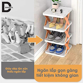Mua Kệ Giày Dép 5 Tầng Chữ X  Giá Đựng Giày Và Đồ Đa Năng 5 Tầng Gấp Gọn Có Thể Tháo Lắp Chất Liệu Nhựa ABS Siêu Bền