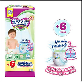 Tã Quần Bobby Siêu Thoáng L38 (38 Miếng)