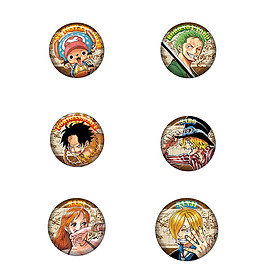 Combo 6 huy hiệu ONE PIECE - ĐẢO HẢI TẶC anime
