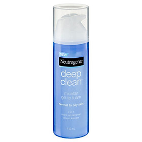 Neutrogena Deep Clean Micellar Gel to Foam Normal to Oily Skin 142ml