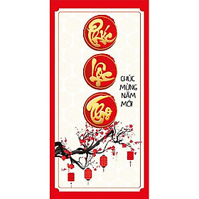 Xấp 10 Bao Lì Xì Chúc Mừng Năm Mới Mẫu Phúc Lộc Thọ