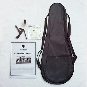 Mua Combo Bộ phụ kiện đàn Ukulele ( Bao vải + Máy lên dây + Capo + Bộ dây dự phòng + Sách giá trình hướng dẫn )