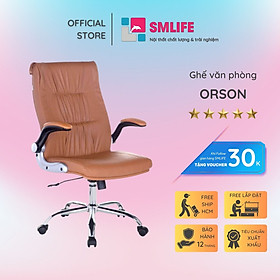 Mua Ghế văn phòng chân xoay lưng trung bọc da SMLIFE Orson