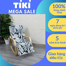 Mua Ghế thư giãn gỗ bập bênh có gác chân  ghế thư giãn nghỉ ngơi đọc sách báo