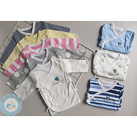 ÁO CỘT DÂY COTTON TAY DÀI CHO BÉ SƠ SINH - HOTGA
