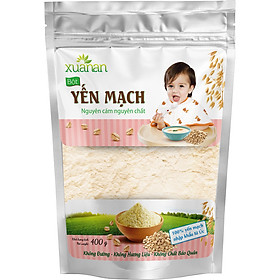 Bột Yến Mạch Nguyên Chất nguyên cám Xuân An Túi 400g