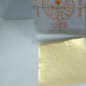 Mua Set 500 lá vàng chuyên làm đồ dát tượng phật  thủ công mỹ nghệ  dát phào chỉ  đồ nội thất chất lượng đảm bảo
