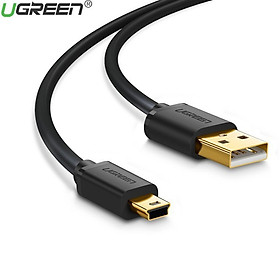 Cáp USB 2.0 to USB Mini 3m mạ vàng Ugreen 10386 Hàng chính hãng