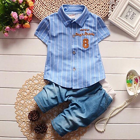 Đồ bộ bé trai tặng 1 bộ cotton hè 60 k set đồ bé trai