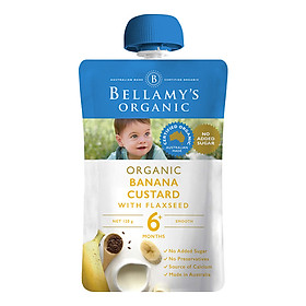 Hỗn Hợp Kem Sữa Chuối Với Hạt Lanh Hữu Cơ Bellamy's Organic (120g)