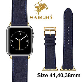 Dây Apple Watch 41mm 40mm 38mm, Chất Liệu Da Bò Cao Cấp, Dây Đeo Phong Cách Cổ Điển, Đơn Giản Và Tinh Tế, Tương Thích Các Phiên Bản Series 9/8/7/6/5/4/3/2/1/SE/SE2