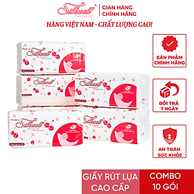 Combo 10 gói Giấy ăn Silkwell 280 tờ 2 lớp chính hãng