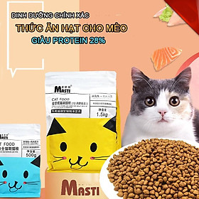 Thức ăn hạt cho mèo MASTI giàu protein 28% phát triển nhanh giúp boss chắc