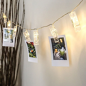 Mua Dây đèn led kẹp ảnh 3m dùng pin màu vàng ấm