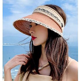 Mũ nửa đầu rộng vành chống nắng chống tia UV cao cấp, nón đi nắng nửa đầu thời trang