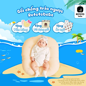 Gối chống trào ngược Rototo bebe chính hãng chất liệu Cotton chần bông