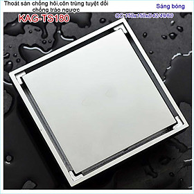 Mua Thoát sàn chống hôi KAG-TS180 15x15cm   thoát sàn chống trào ngược  phễu thoát mặt inox kín chống côn trùng