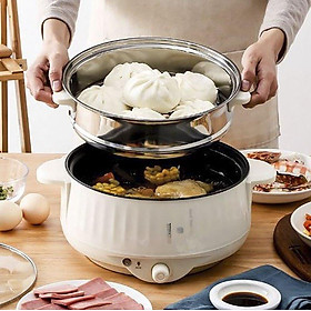 Mua Nồi lẩu điện 3.8L Mishio MK275 kèm xửng hấp inox 304 - Bảo hành 18 tháng