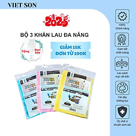Bộ 3 Khăn Lau Bếp VIETSON Đánh Bay Mọi Vết Bẩn