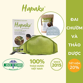 Combo Đai Chườm Nóng Thảo Dược Giảm Đau Cổ Gáy Hapaku + Tấm Thảo Dược Thay