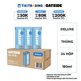 Thùng 24 hộp Sữa yến mạch OATSIDE vị Đậm Đà Deluxe 180ML