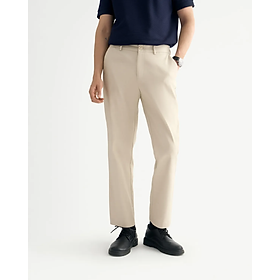 Quần kaki nam đính nhãn kim loại Form Slim cropped - ROUTINE 10S25PCA002