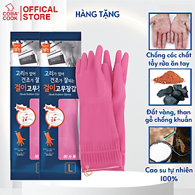 Mua  HÀNG TẶNG  Bộ 2 Đôi Găng Tay Cao Su Có Móc Treo Size L-39cm