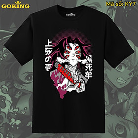 Áo thun Kokushibo Kimetsu No Yaiba, mã KY7. Áo phông in hình anime manga cao cấp cho nam nữ teen trẻ em