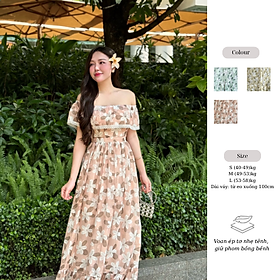 Đầm Maxi Ruzimay Trễ Vai Dáng Dài Hoạ Tiết R0900