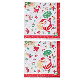 Dinner Table Paper Disposable Christmas Napkins for Anniversary Wedding Xmas