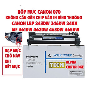 Hộp mực 070 Canon LBP 243dw 246dw 248x-MF 461dw 462dw 463dw 465dw KHÔNG CẦN GẮN CHIP VẪN NHẬ N LỆNH IN 100%-Bảo Đảm in bình thường. Hàng chính hãng Alpha Cartridge