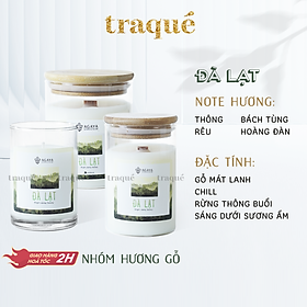 Nến thơm tinh dầu cao cấp không khói an toàn Candle Cup - ĐÀ LẠT - M - 200G (CÓ NẮP)