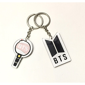 Combo 2 Móc khóa BTS bomb và logo