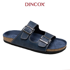 Dép Đế Trấu Nam 2 Khóa Navy DC01 Dincox