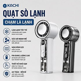Quạt Sò Lạnh Cầm Tay Kachi MK419: Mát Lạnh Tức Thì, Đánh Tan Nóng Bức - Hàng chính hãng