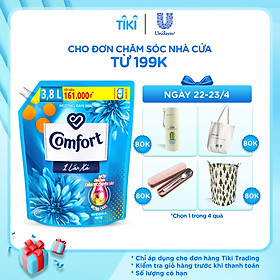 Nước Xả Làm Mềm Vải Comfort Chăm Sóc Chuyên Sâu Đậm Đặc Một Lần Xả Hương Ban Mai Túi 3.8L