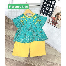 Bộ bà ba cho bé gái diện lễ tết noel giáng sinh năm mới đẹp từ 10-40kg chất lụa mềm mát