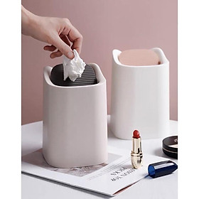 Mua thùng rác để bàn đỗ bã chè nhựa nhập khẩu cao cấp bóng đẹp