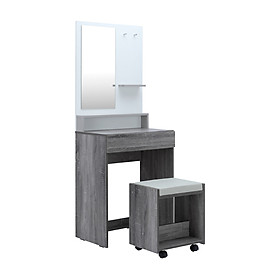 Mua Bàn Trang Điểm Minio Ghế Đẩu xám |Index Living Mall | Nội thất Thái Lan