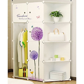 Mua Tủ nhựa lắp ghép trắng decal bồ công anh