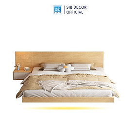 Mua Giường Ngủ Tatami Tối Giản Hiện Đại Màu Trắng Có Đèn LED SIB Decor GN31