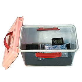 Combo hộp chống ẩm máy ảnh 3 lít (ẩm kế điện tử, 100g hạt hút ẩm xanh, tặng mút xốp) - Hàng nhập khẩu
