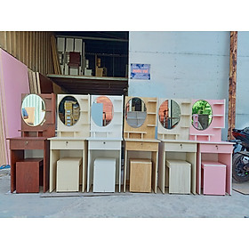 Bàn trang điểm 50/trắng/ gương tròn