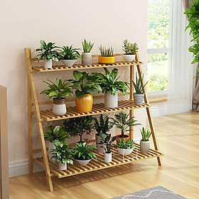 Mua Kệ để chậu hoa cây cảnh 3 tầng chữ A decor phòng đẹp - Giá để chậu bông trang trí ban công phòng khách  decor quán cafe