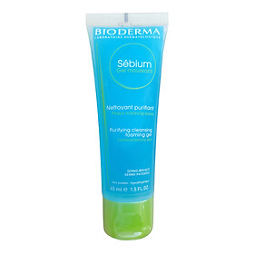 Gel rửa mặt dịu nhẹ cho da dầu, mụn BIODERMA Sébium Gel Moussant 45ml