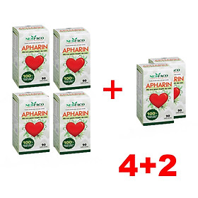 Combo 4 Tặng 2 Hộp Thảo Dược Cao Huyết Áp Apharin - Liệu Trình 3 Tháng