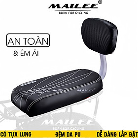 Ghế Yên Sau Xe Đạp Rời Cho Trẻ Gắn Baga sau Xe Đạp SADDLE SD-01 Có Tựa Lưng, khung sắt, đệm da PU -  Mai Lee