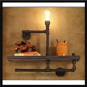 Kệ treo tường ống nước , kệ ống nước cao cấp kiêm giá treo quần áo decor trang trí đẹp 2121