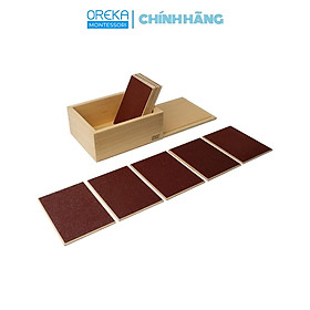 Đồ chơi trẻ em Oreka Montessori Hộp các bảng Phân biệt Độ Thô - 0320110